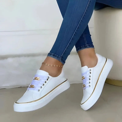 Aveline™ Ergonomic Chain Accent Sneakers